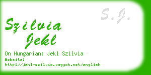 szilvia jekl business card